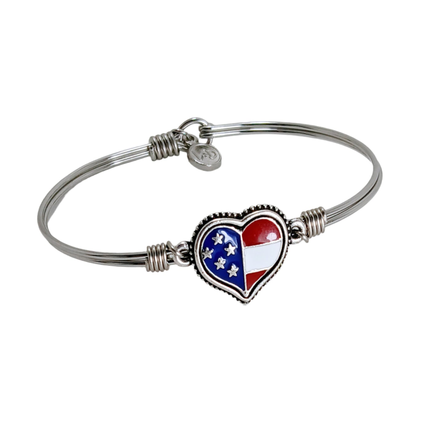 American Flag Heart Bracelet