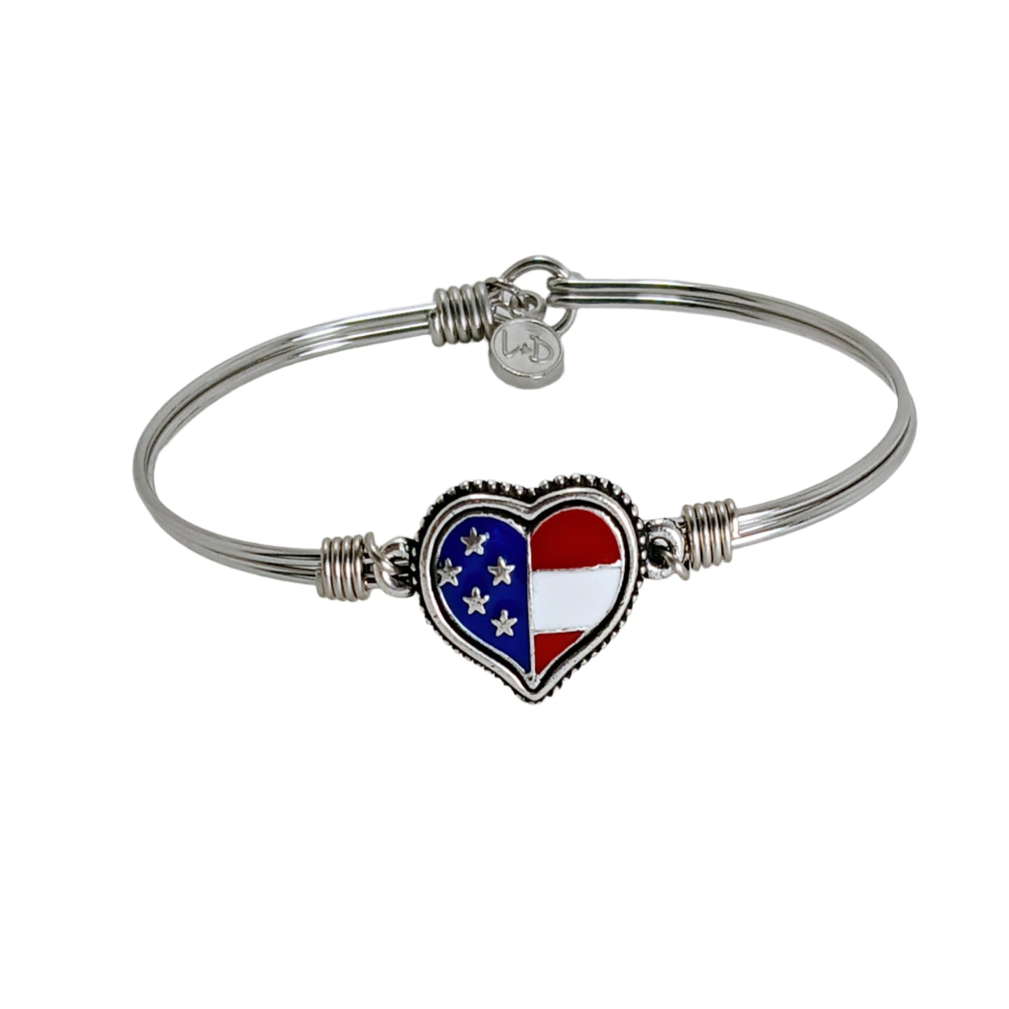American Flag Heart Bracelet