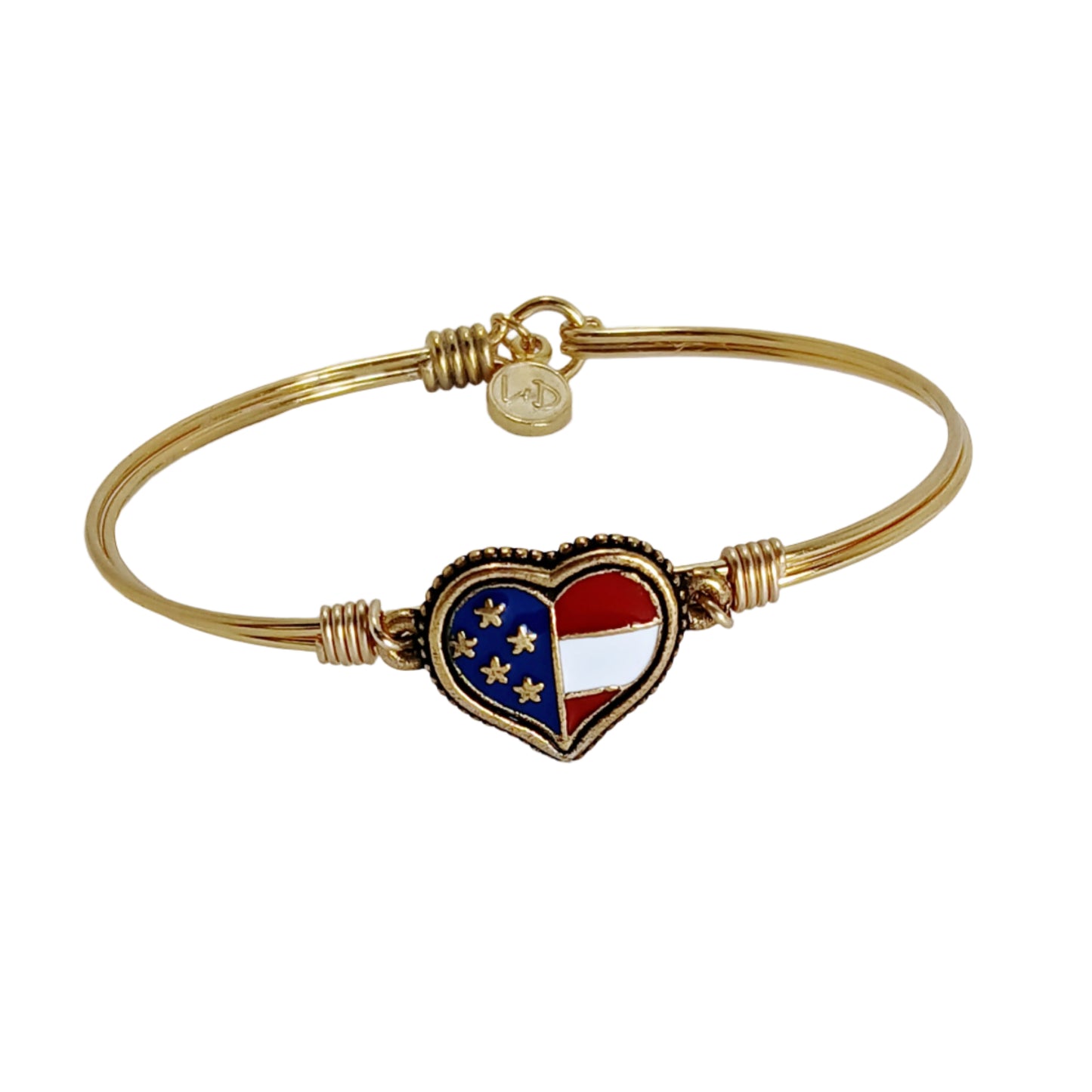 American Flag Heart Bracelet