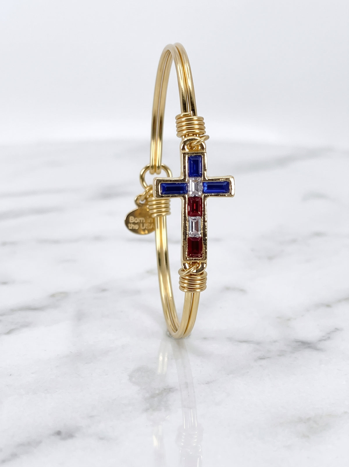 Patriotic Cross Bracelet