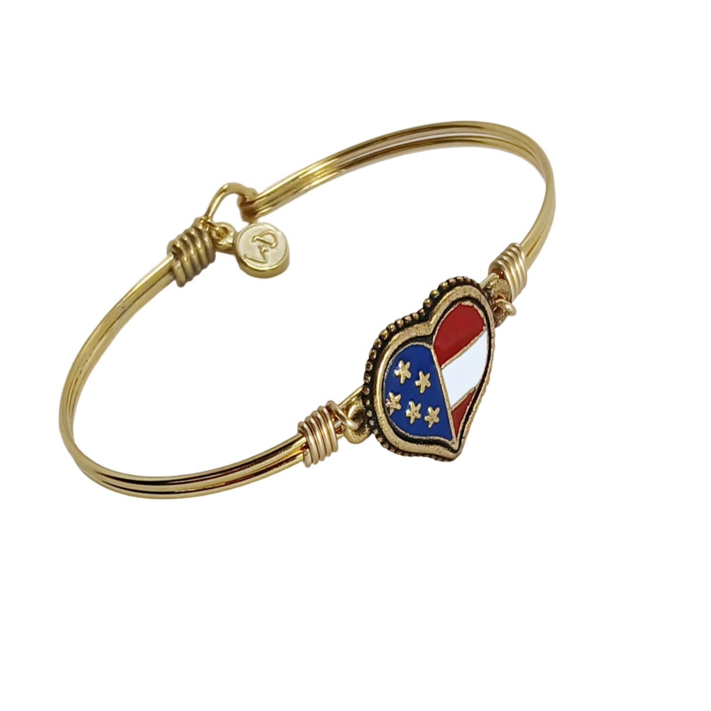 American Flag Heart Bracelet