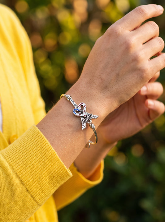Eiffel Tower/ USA Heart Bracelet