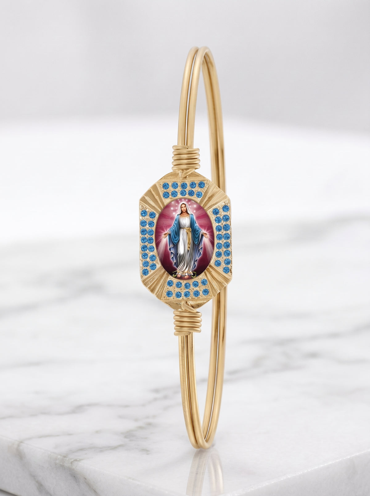 Mother Mary Sapphire Bangle