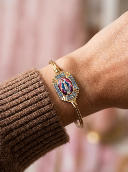 Mother Mary Sapphire Bangle