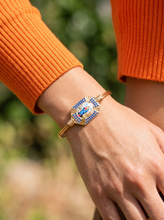 Virgin Mary Sapphire with Angels Bracelet